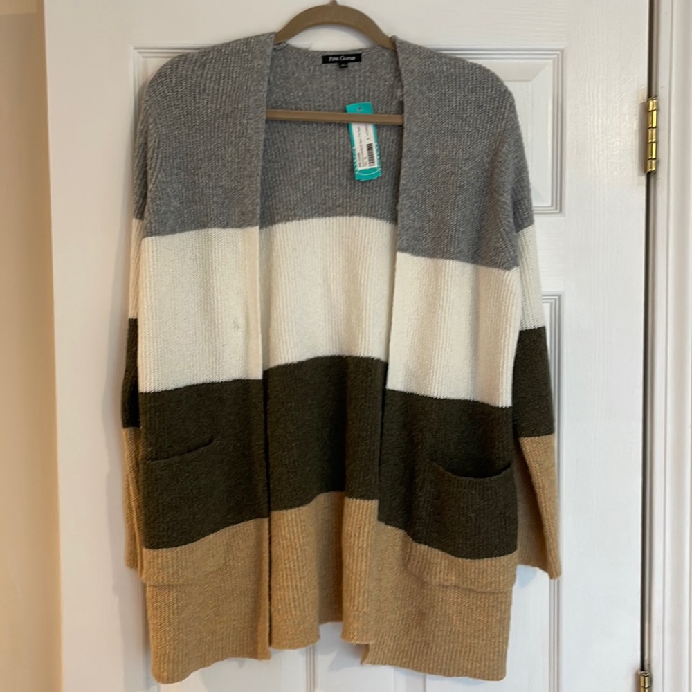 Pink Clover Open Sweater XL New with tags